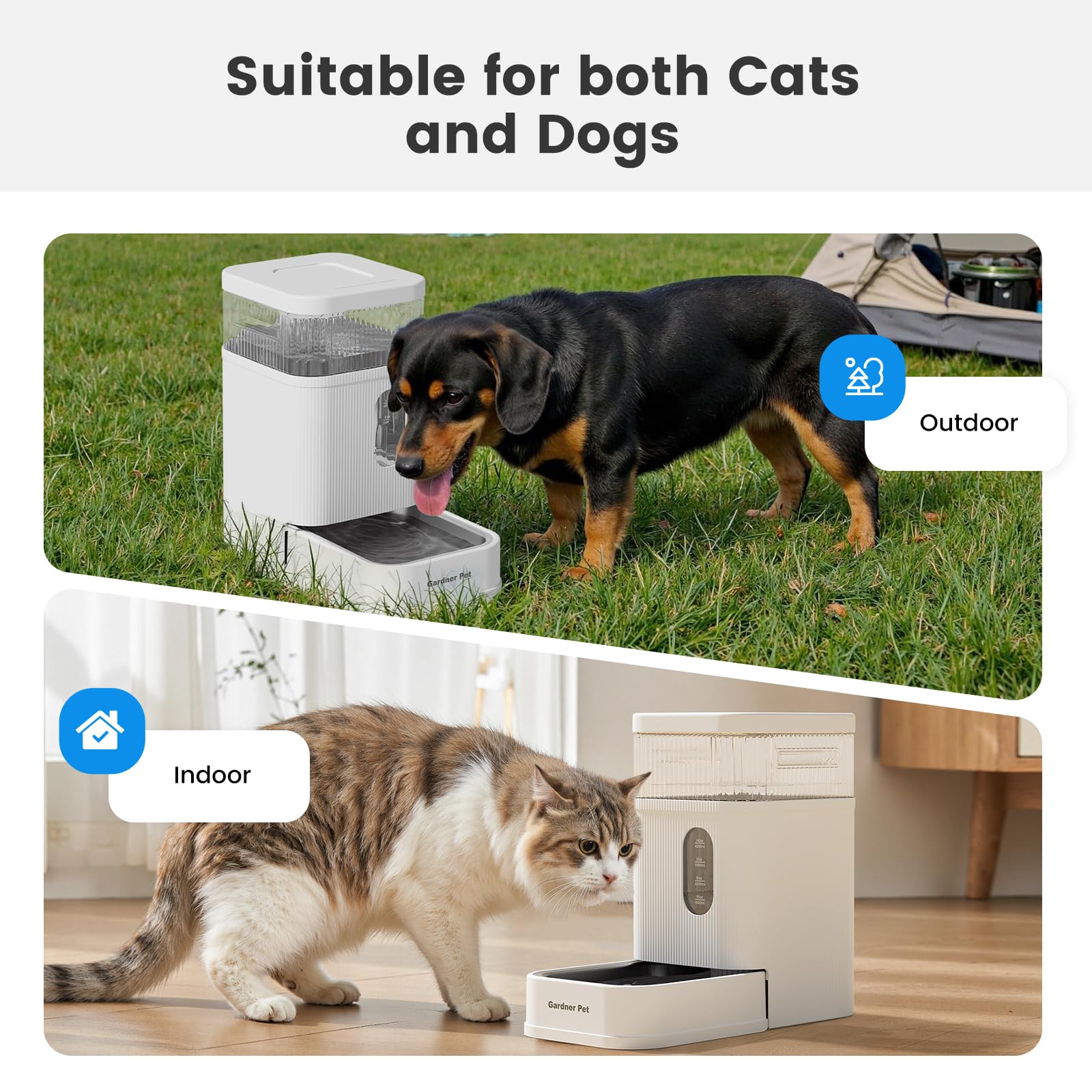 Gardner Pet BPA-free water feeder with filters to keep water fresh