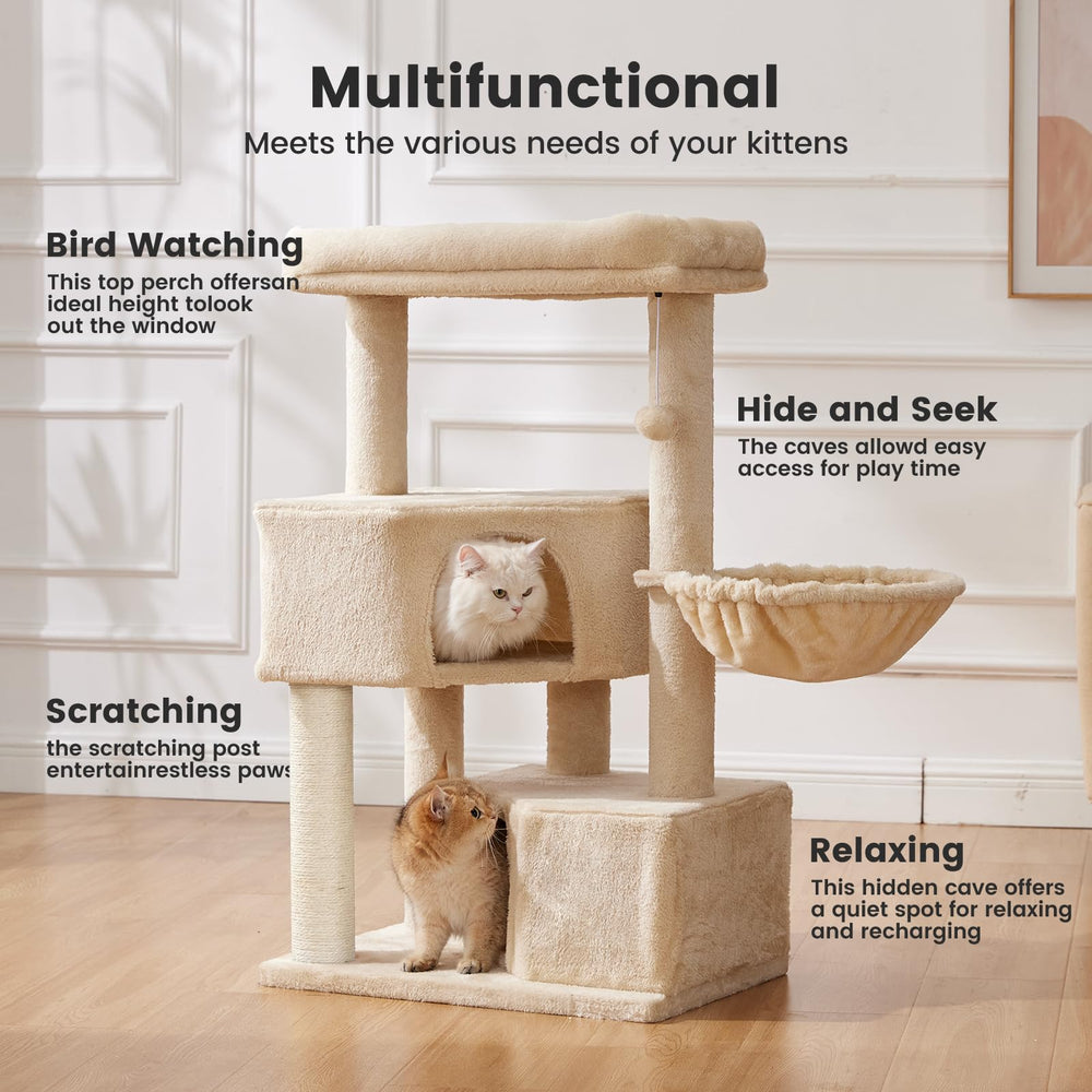 Gardner Pet cat tree 2.83-inch posts highlight heavy-duty scratching support for larger cats
