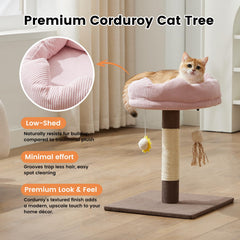 Gardner Pet solid wood base provides a stable platform during play and rest