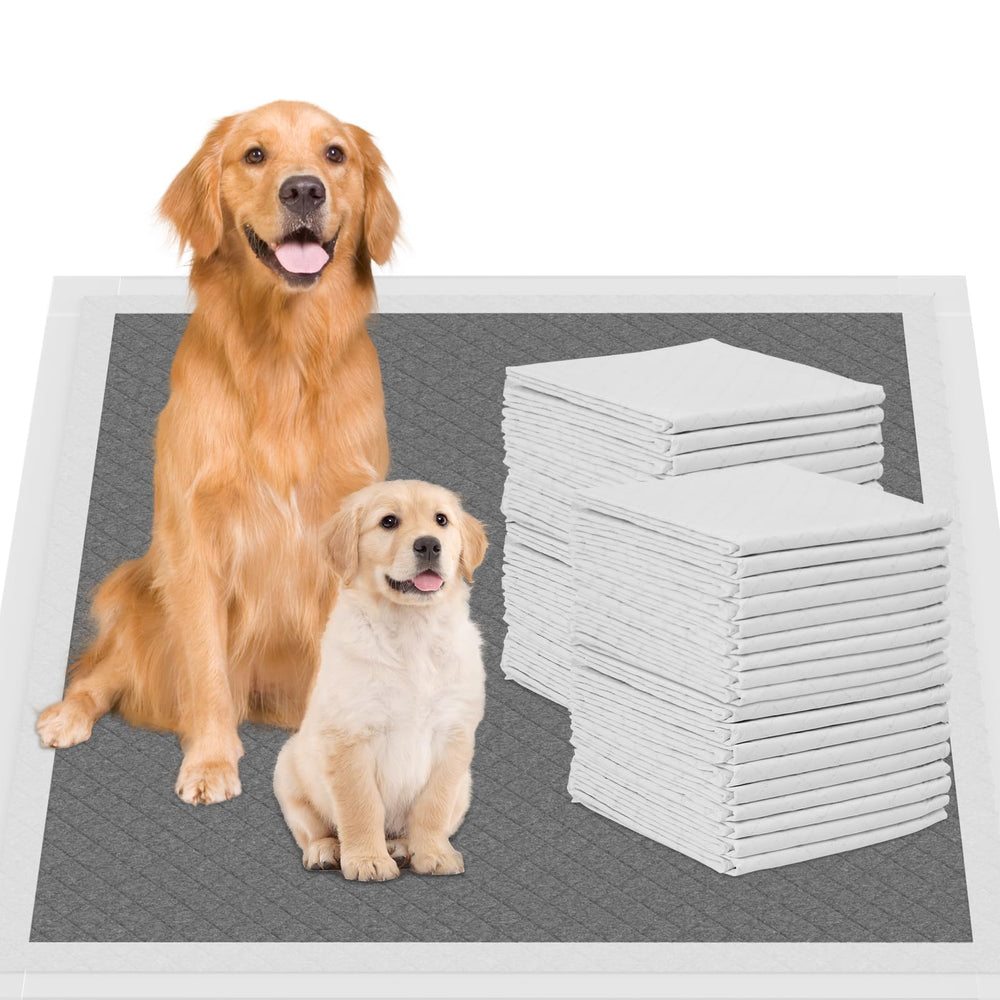 Gardner Pet Charcoal Puppy Pads pack shot showing broad coverage and edge wrapping