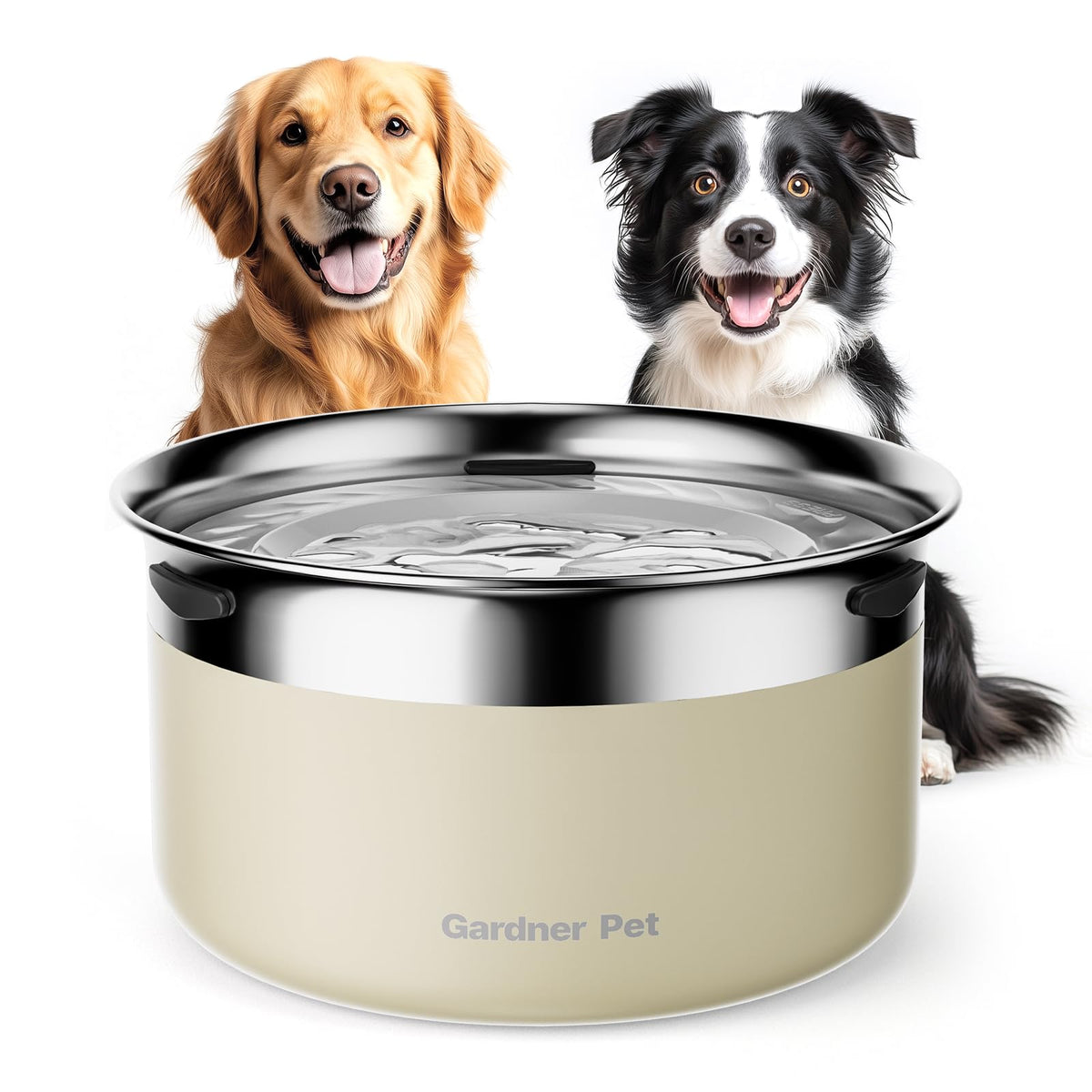 Gardner Pet dog bowls 1 gallon no-spill water bowl keeps floors dry during large-dog hydration