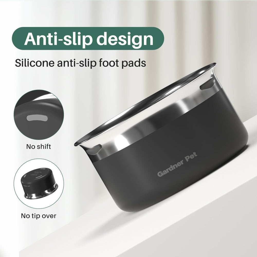 Gardner Pet rust-free stainless steel is durable and easy to clean.