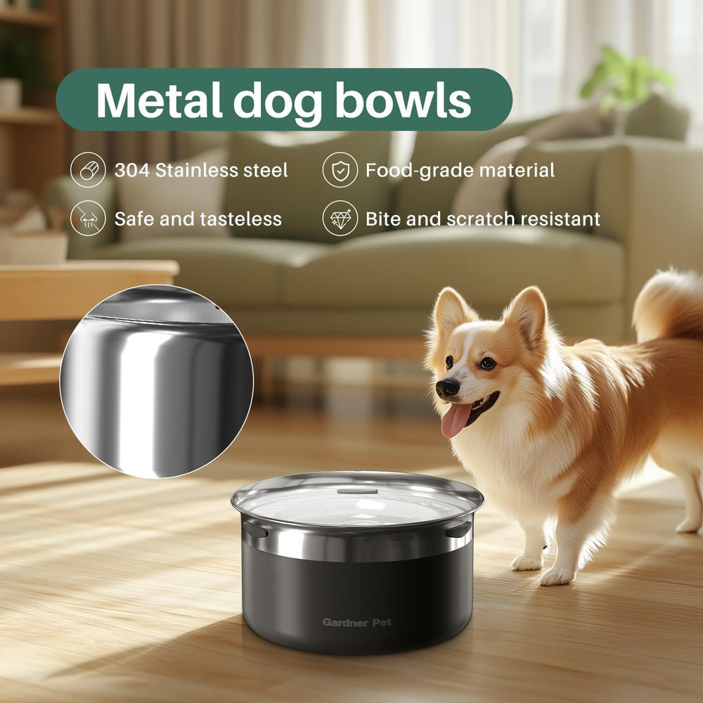 Gardner Pet large-capacity water bowl supports all-day hydration.