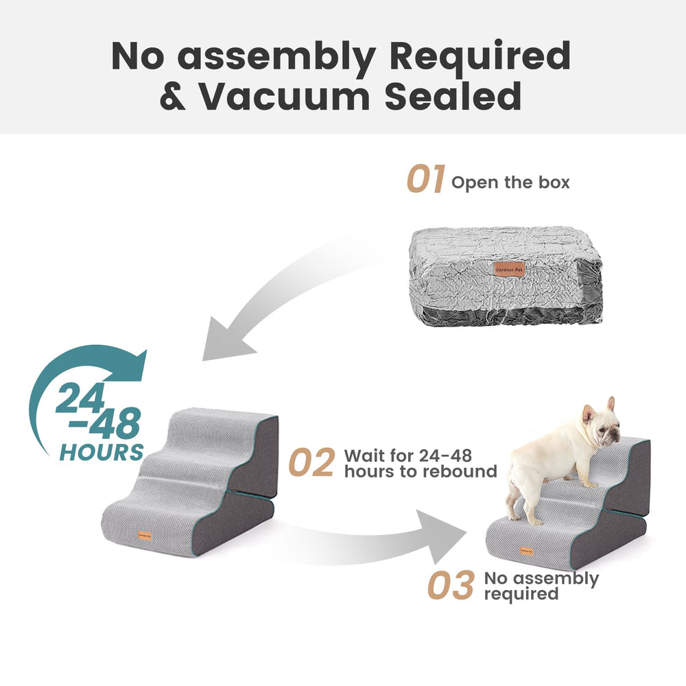 Gardner Pet dog stairs assembly-free and ready to use straight out of the box