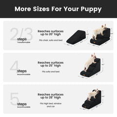 Gardner Pet dog stairs portable handle enables easy relocation around the home.