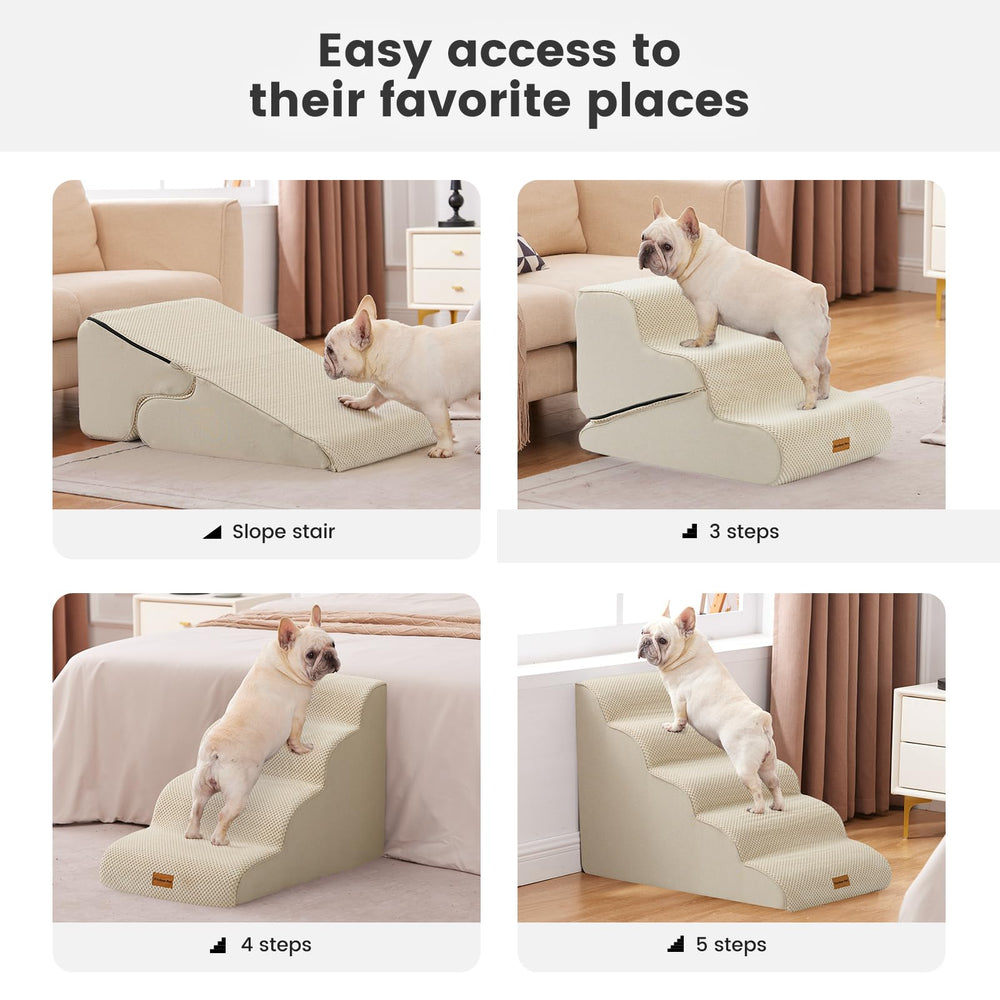 Gardner Pet dog-stairs usage-bed-sofa shows versatile placement for favorite spots.