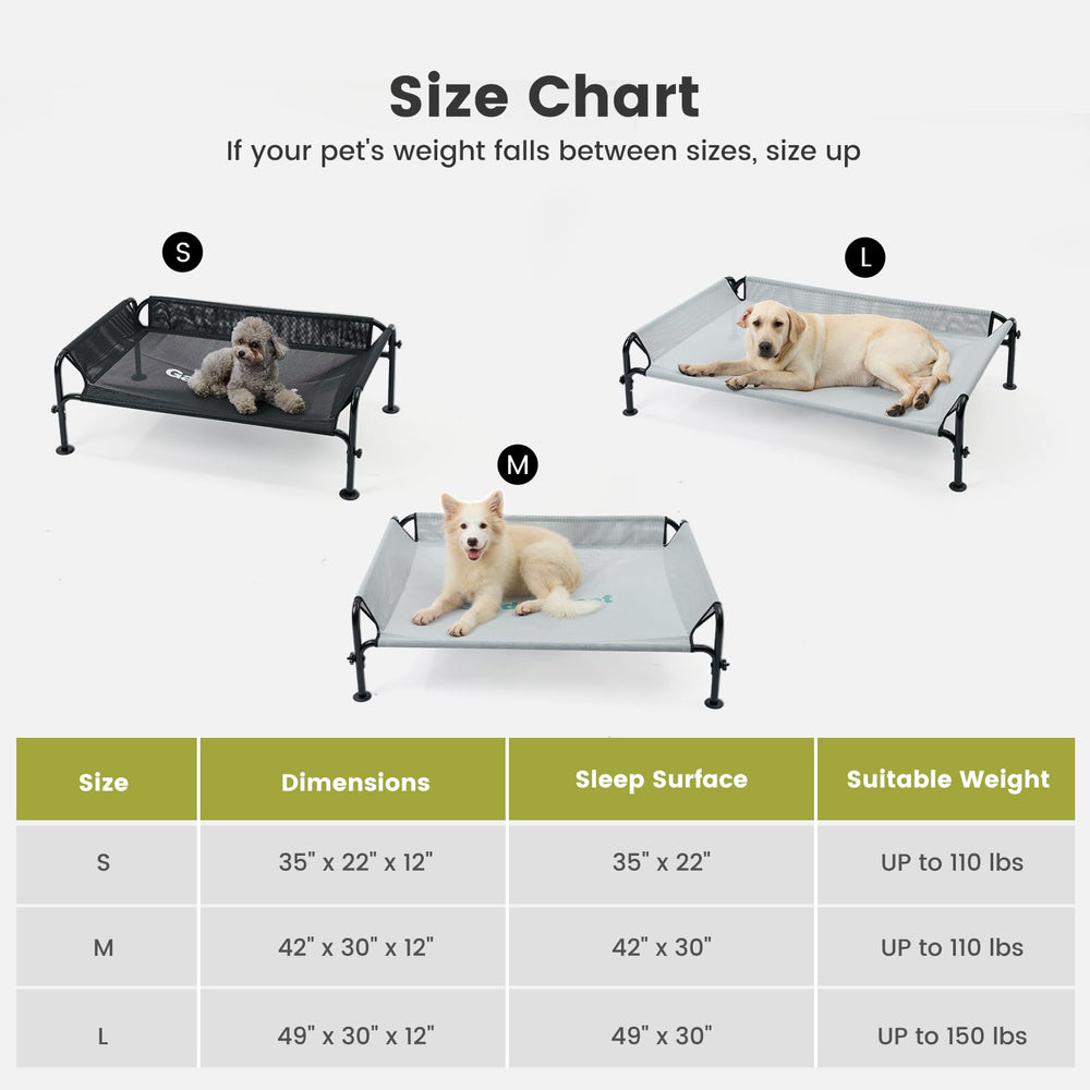 Gardner Pet elevated bed used poolside for comfortable outdoor lounging