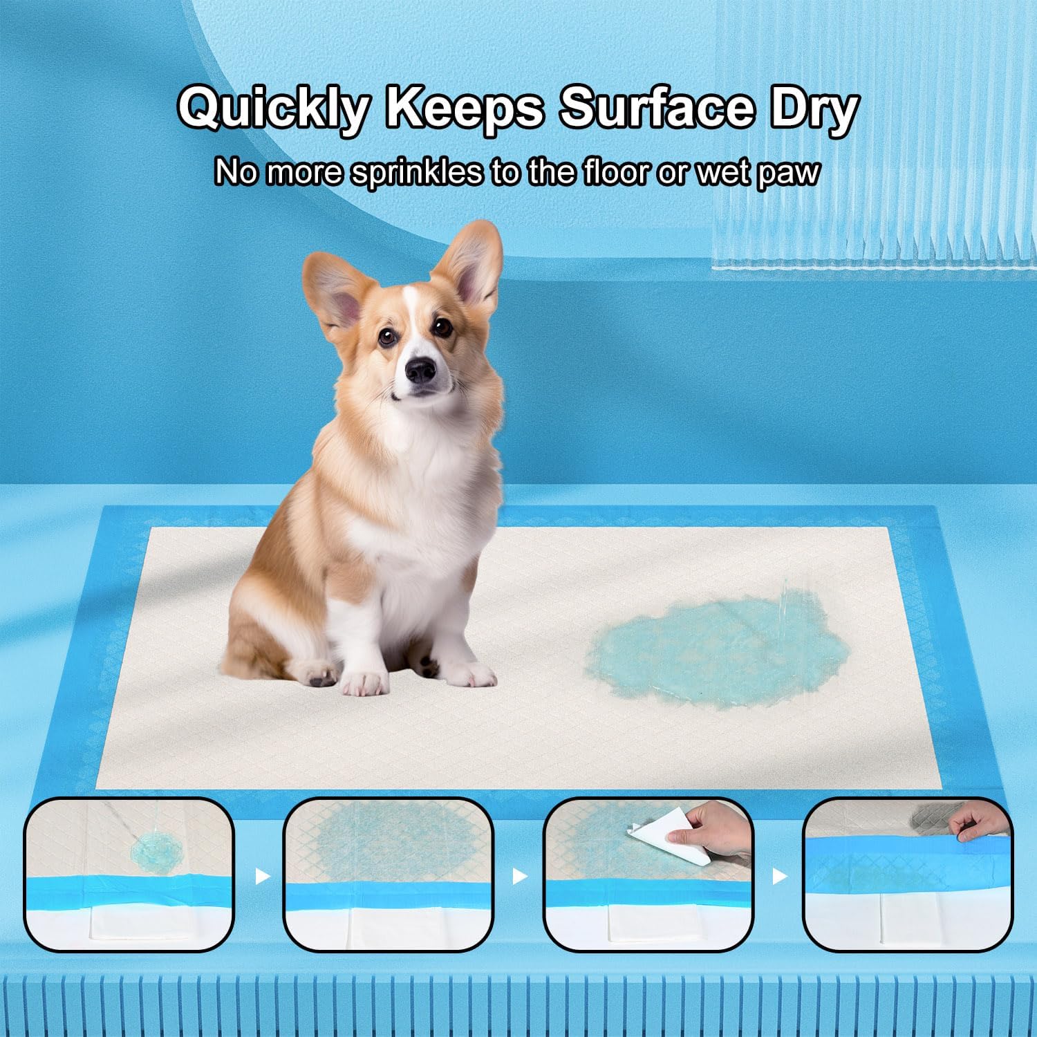 Gardner Pet extra-large 28x34 pad provides ample space for puppies and seniors.