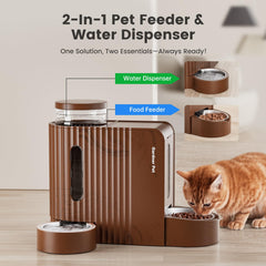 Gardner Pet gravity feeder food dish close-up highlighting 1.3 kg dry food capacity.
