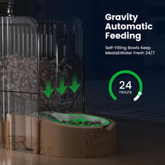 Gardner Pet Gravity dry food outlet prevents jams during feeding