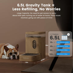 Gardner Pet gravity waterer close-up of stainless steel bowl for safe, easy cleaning