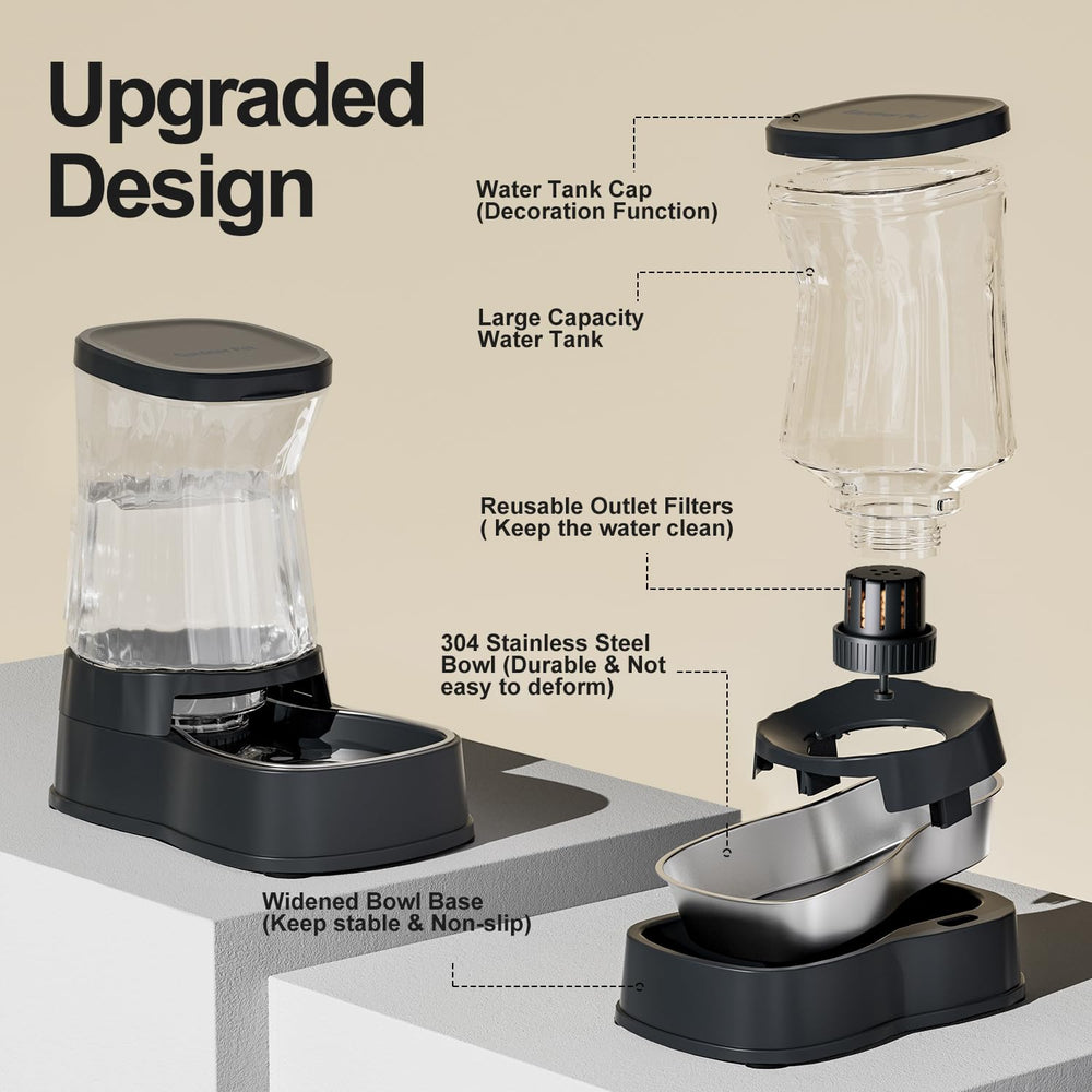Gardner Pet non-slip base improves stability during pets drinking and prevents tipping.