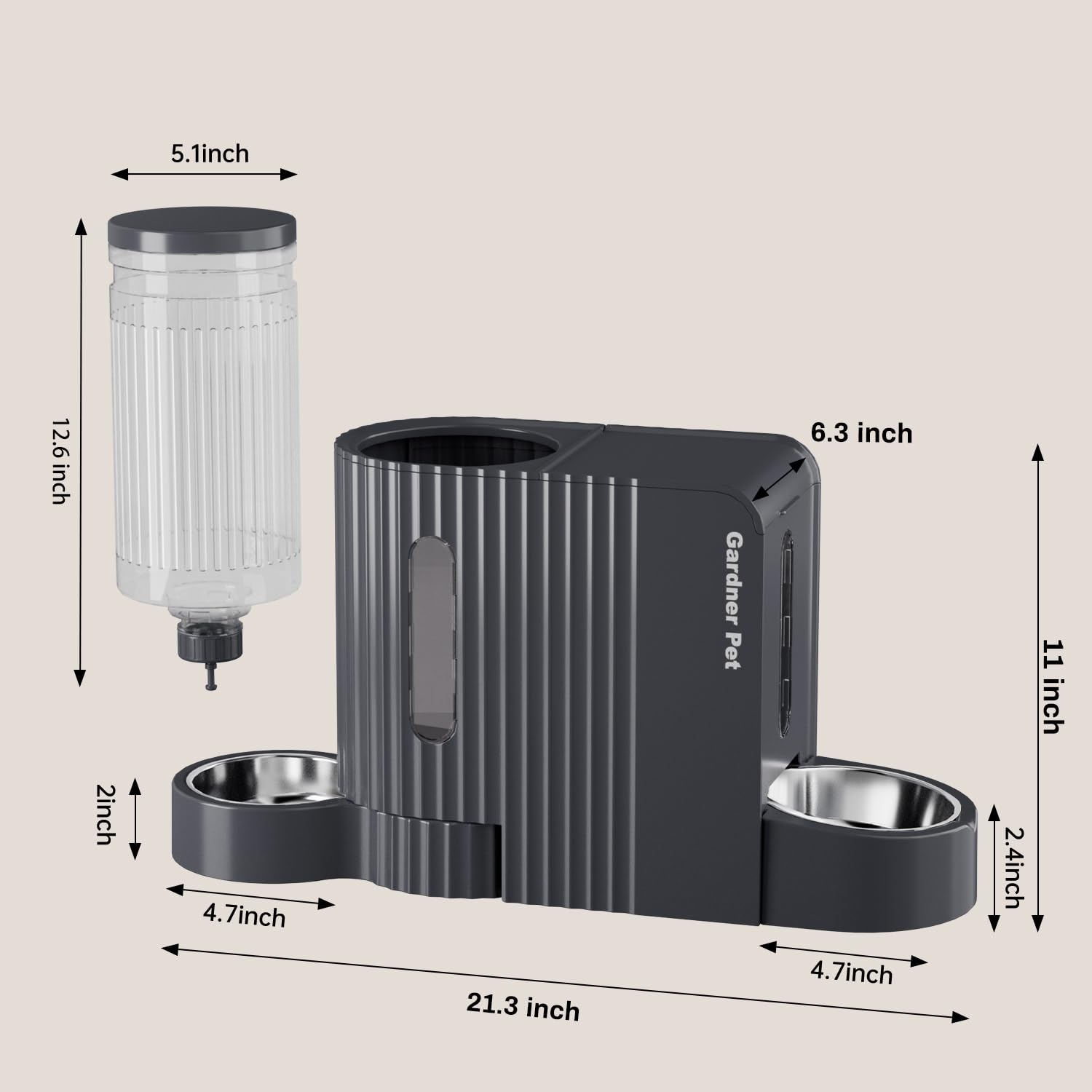 Gardner Pet non-slip bottom close-up ensures stable meal times.