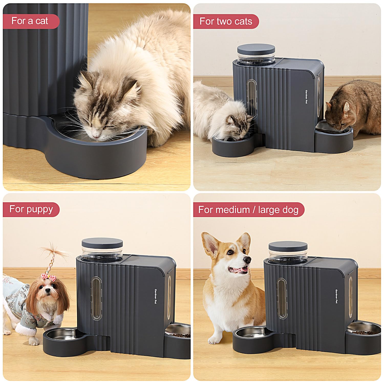 Gardner Pet removable stainless steel food bowl for easy cleaning