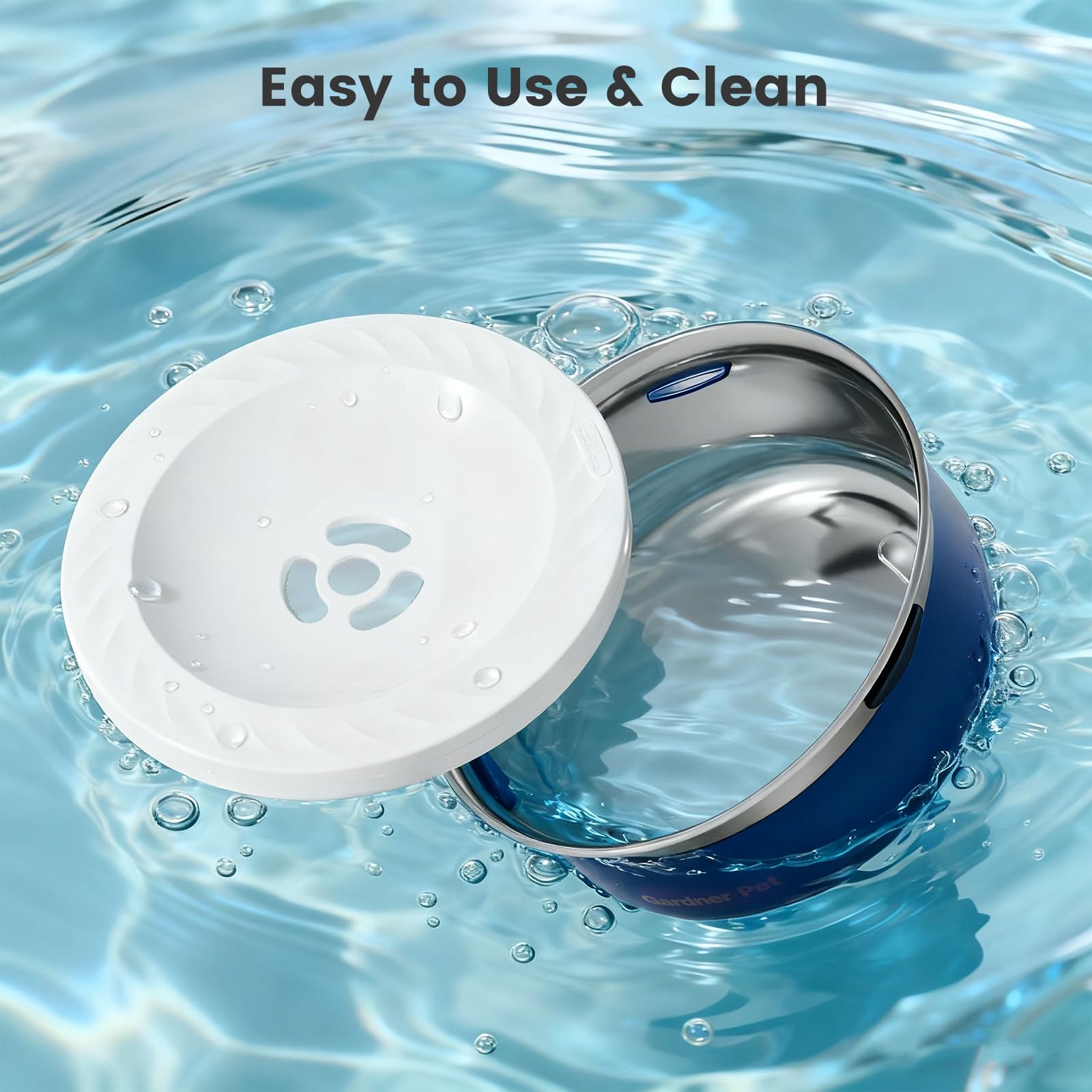 Gardner Pet Slow Water Bowl is travel-friendly for car trips.