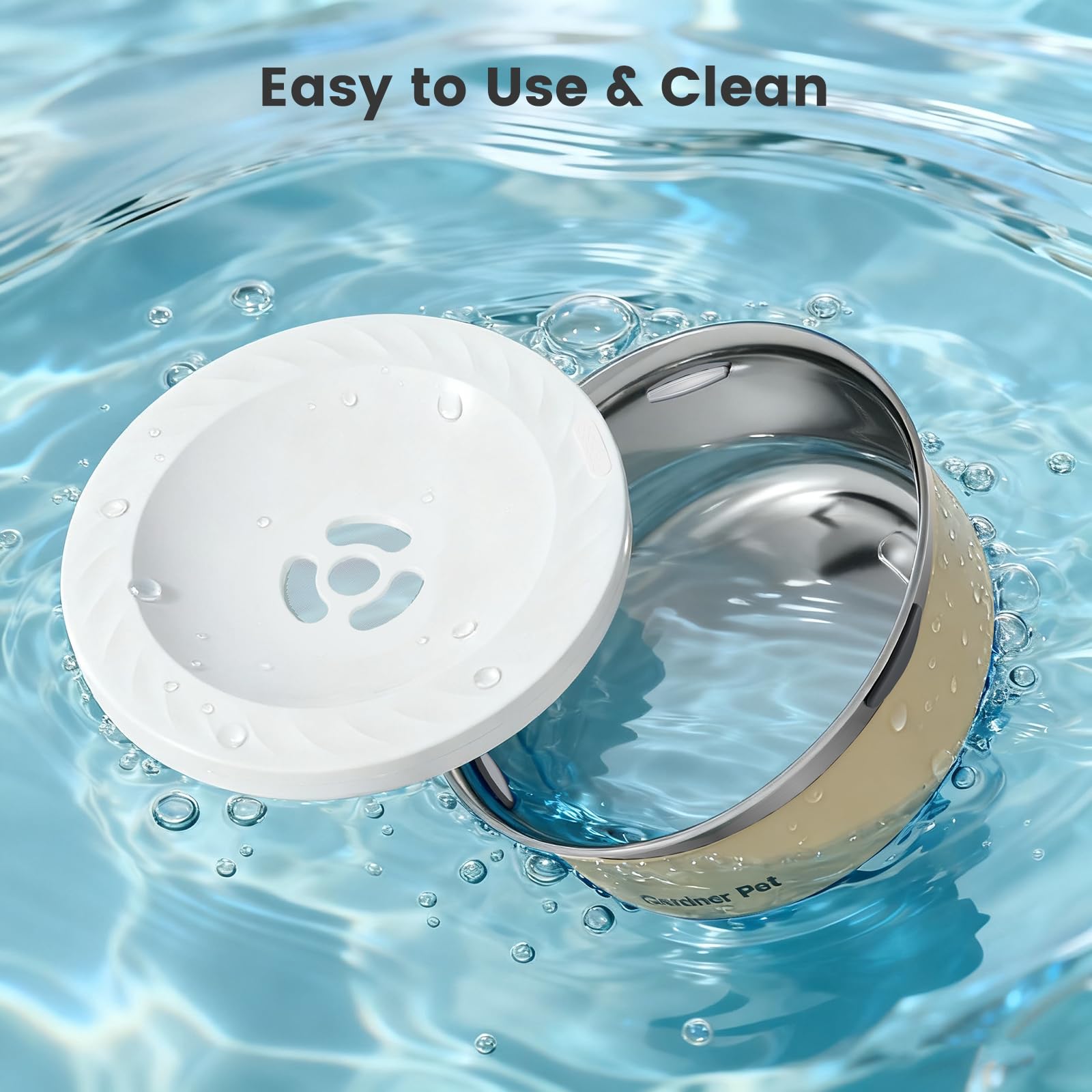 Gardner Pet Slow Water Bowl car-use friendly—detachable parts minimize spills on the go.