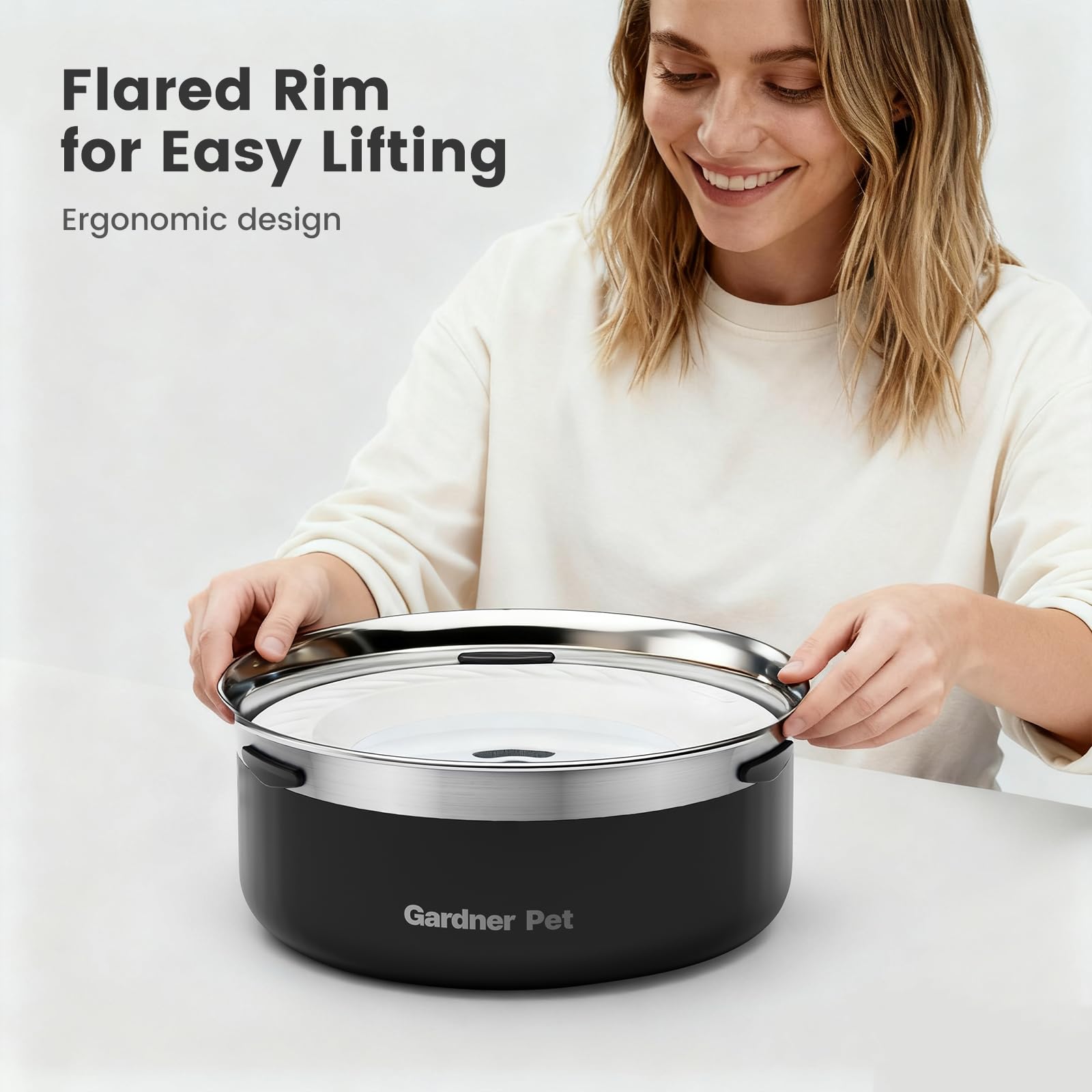 Gardner Pet stainless steel bowl is BPA-free and easy to clean