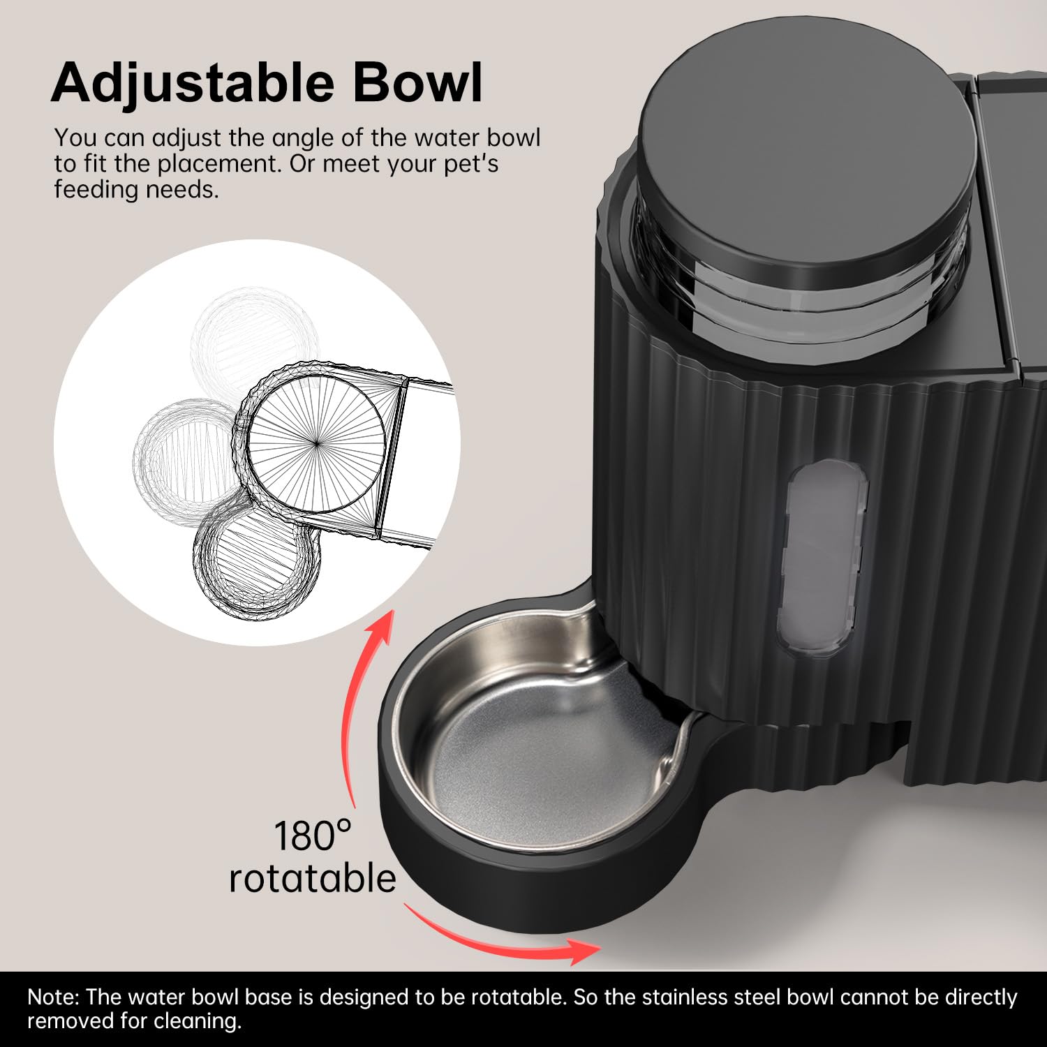 Gardner Pet stainless steel bowls being cleaned for quick maintenance and durability.