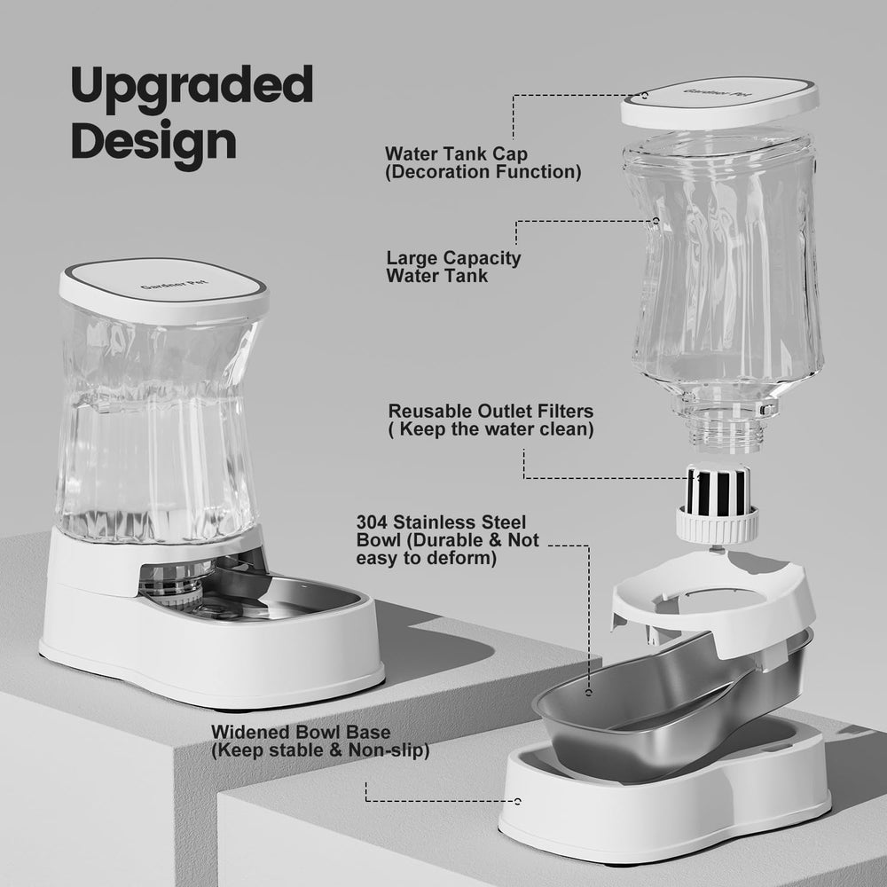 Gardner Pet stainless steel drinking bowl provides durable, rust-free hydration.