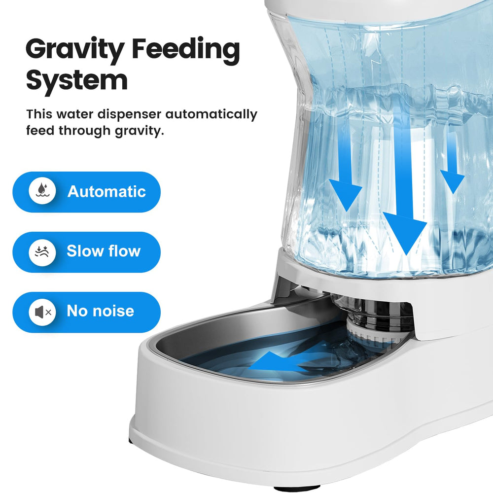 Gardner Pet widened non-slip base prevents tipping during drinking.