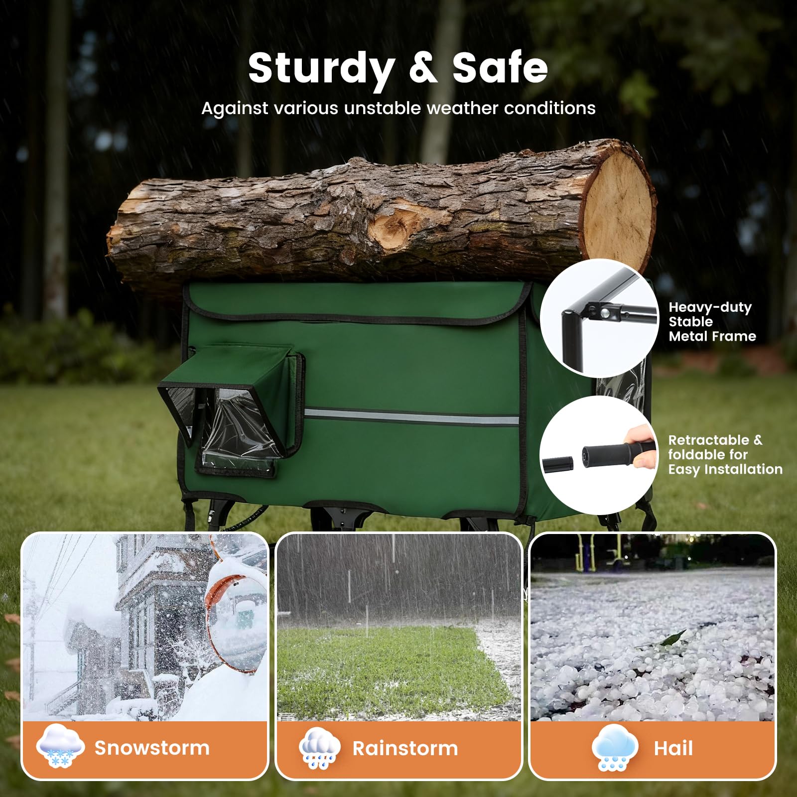 Gardner Pet X-Large Collapsible Heated Cat House waterproof system with 3D rain cover and TPU flaps.