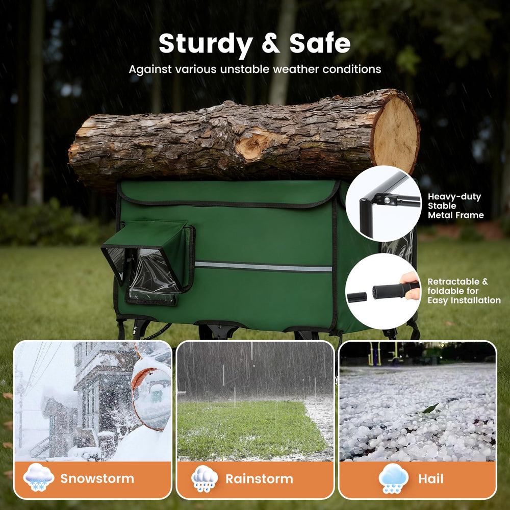 Gardner Pet X-Large Collapsible Heated Cat House waterproof system with 3D rain cover and TPU flaps.