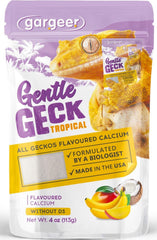 Gargeer gecko calcium ultrafine powder ready for dusting to boost calcium intake.