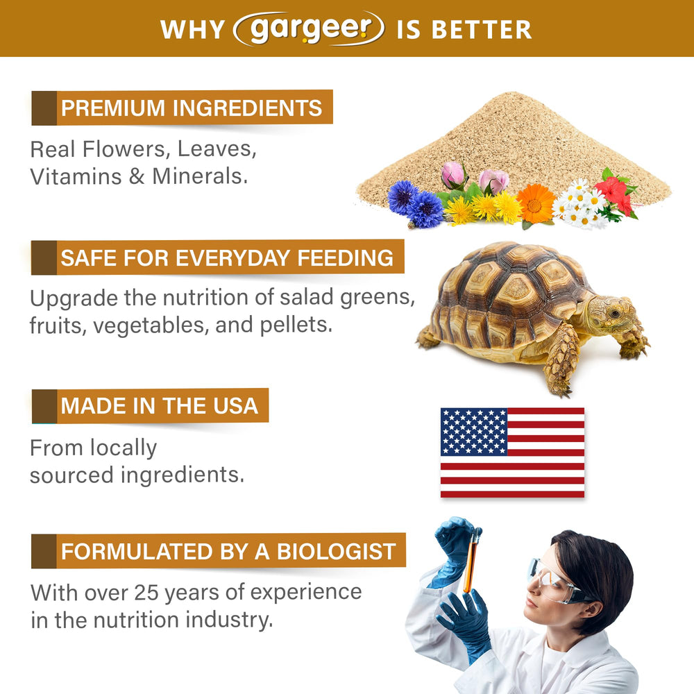 Gargeer Made-in-USA Topper packaging signals premium ingredients and quality.