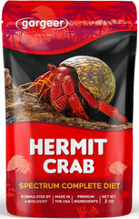 Gargeer Spectrum diet packaging highlights complete hermit crab formula for easy feeding.