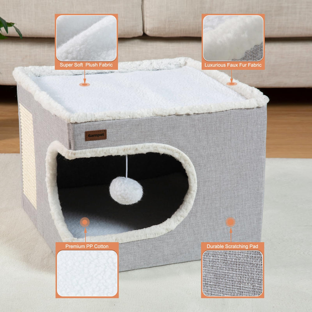 Garnpet cat bed easy-maintenance cushion gray with machine-washable cover
