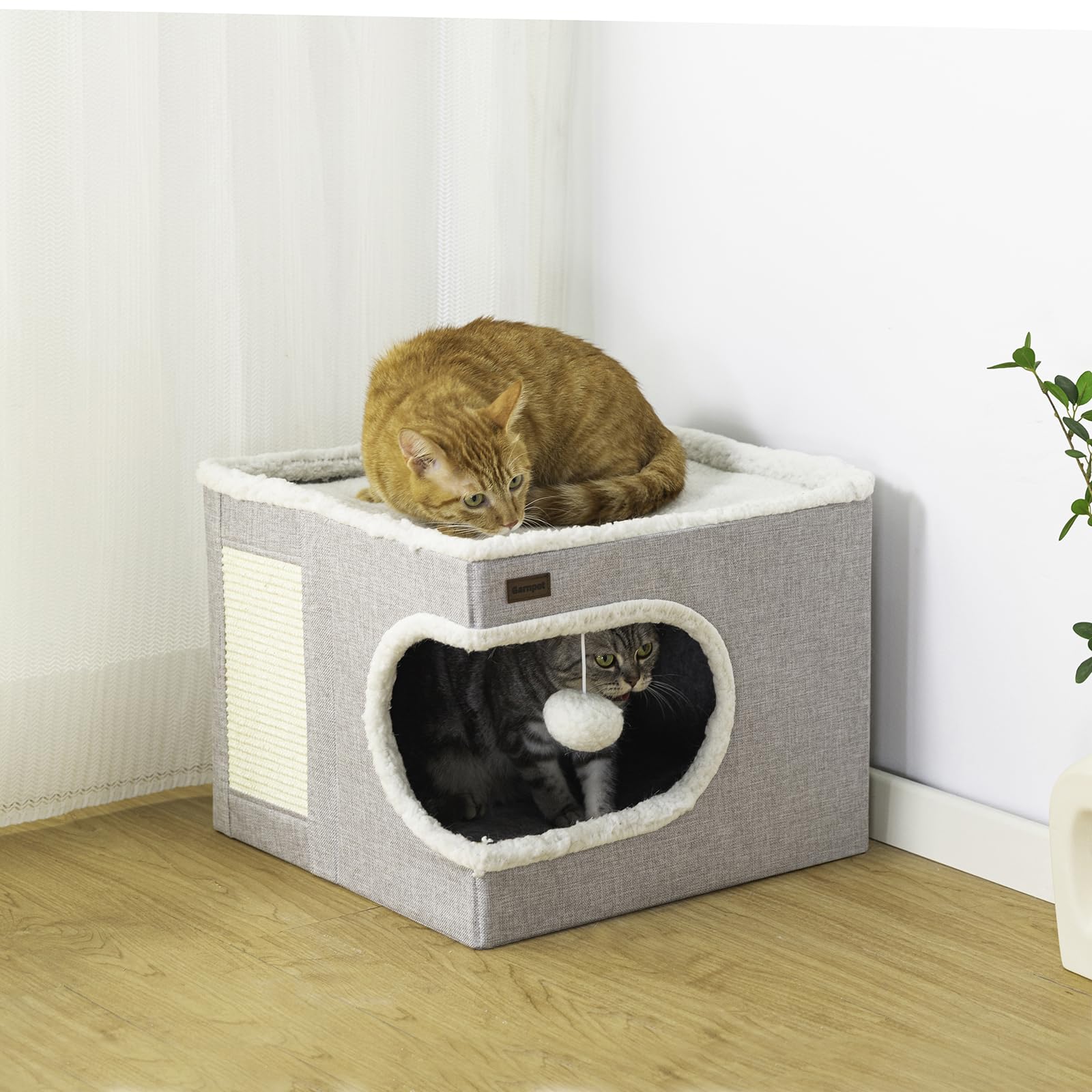 Garnpet cat bed hideaway tent gray provides private lounging space