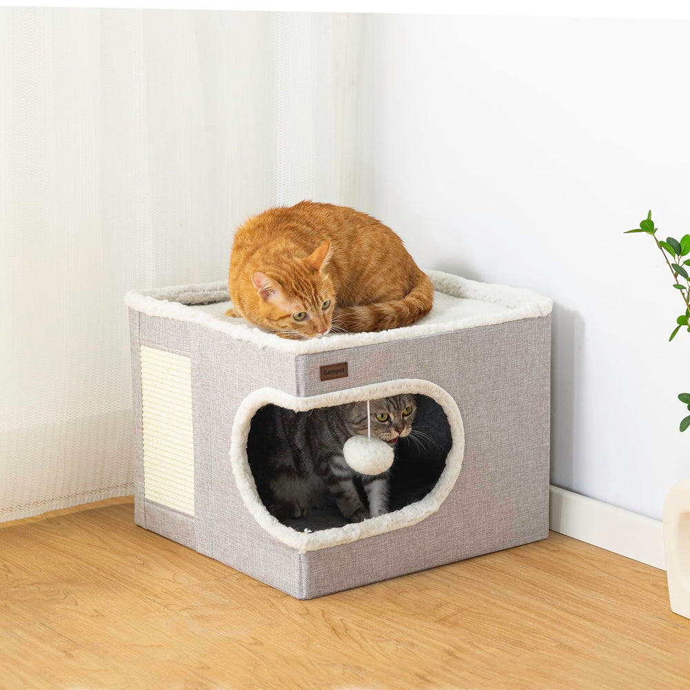 Garnpet cat bed hideaway tent gray provides private lounging space