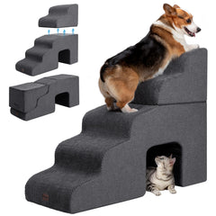 Garnpet dog stairs high-bed tunnel dark-grey shown for safe high-bed access