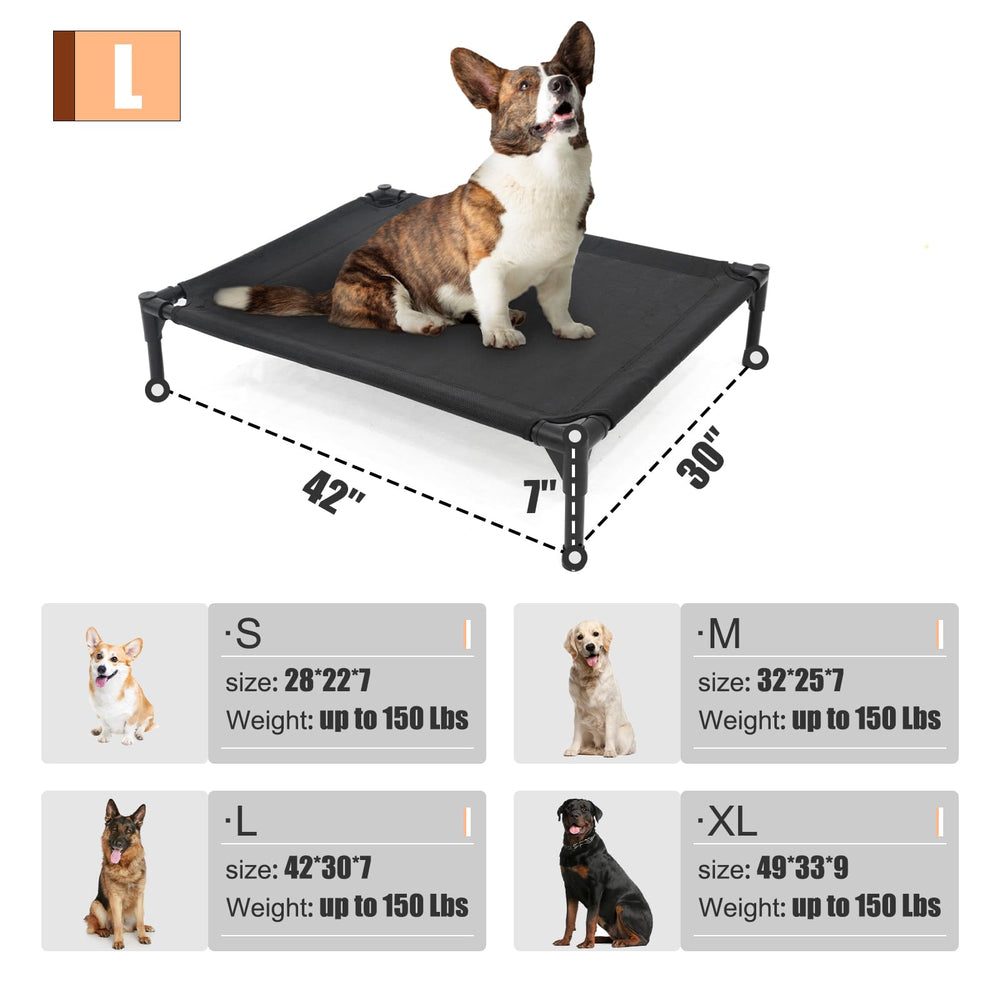 Garnpet elevated dog bed indoor-outdoor use suits any space year-round.