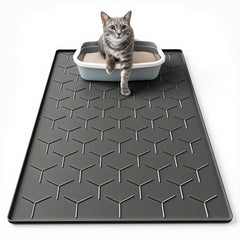 Garoopion silicone cat litter mat large 34x22 traps litter to reduce tracking