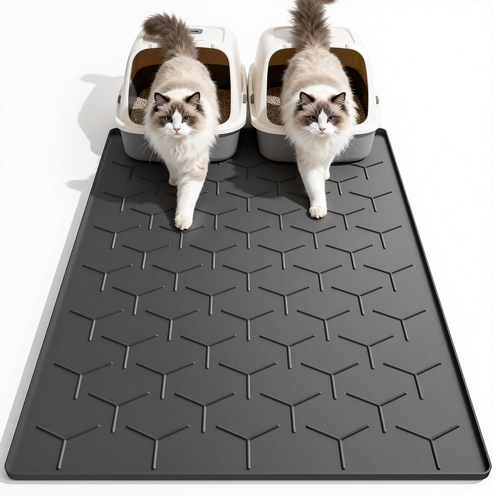 Garoopion Cat Mat large 40x28 traps litter and protects floors