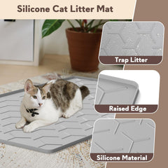 Garoopion cat mat waterproof edge design demonstrating leak protection on floors.