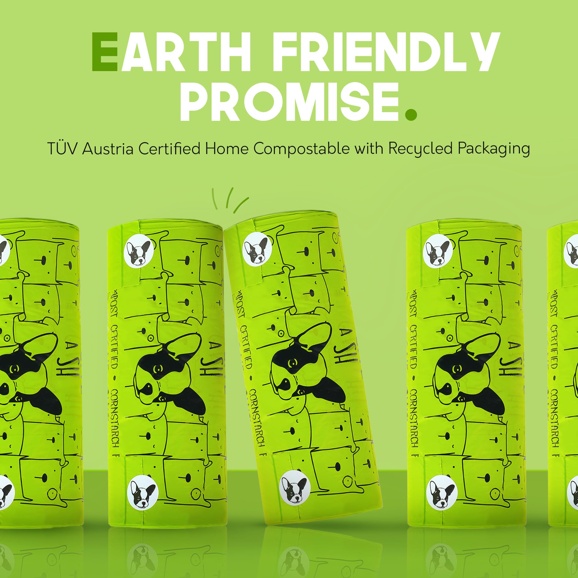 G.A.S easy-open tearable dog poop bags ideal for quick cleanup.