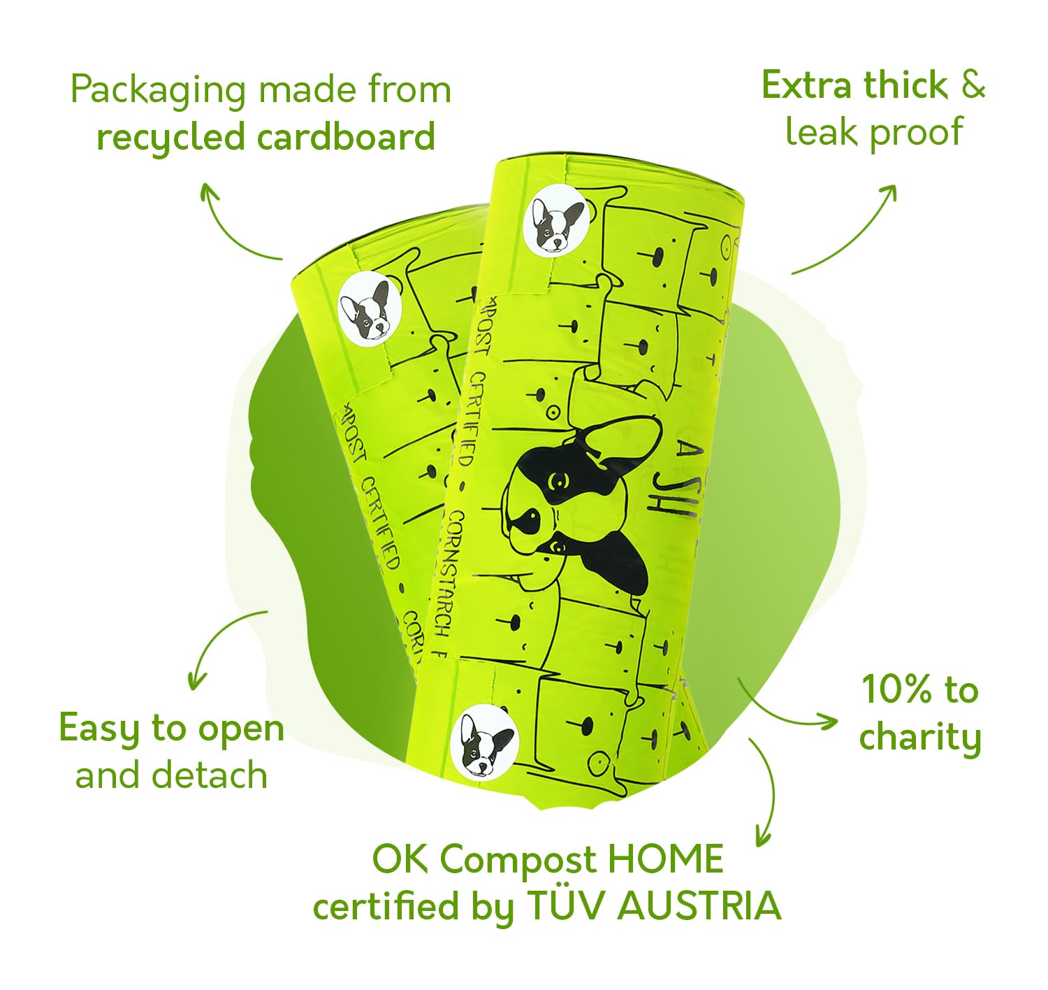 G.A.S leakproof dog poop bags demonstrate odor control in action.