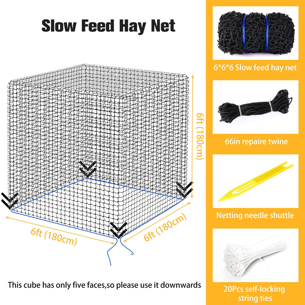 Gasgimos hay net wrapped around a bale in a practical setup.