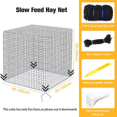 Gasgimos hay net wrapped around a bale in a practical setup.