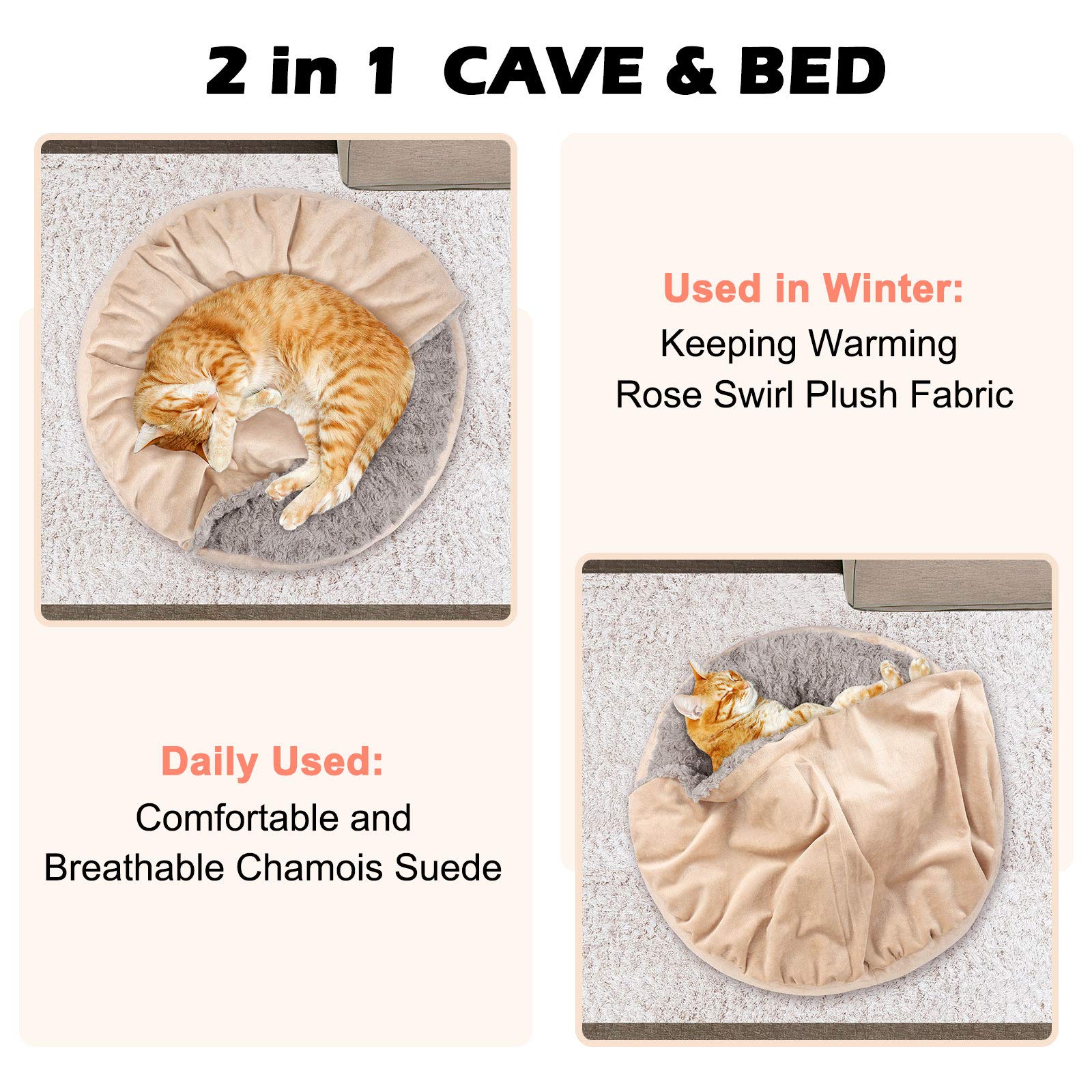 GASUR donut cave design provides a secure retreat for naps.