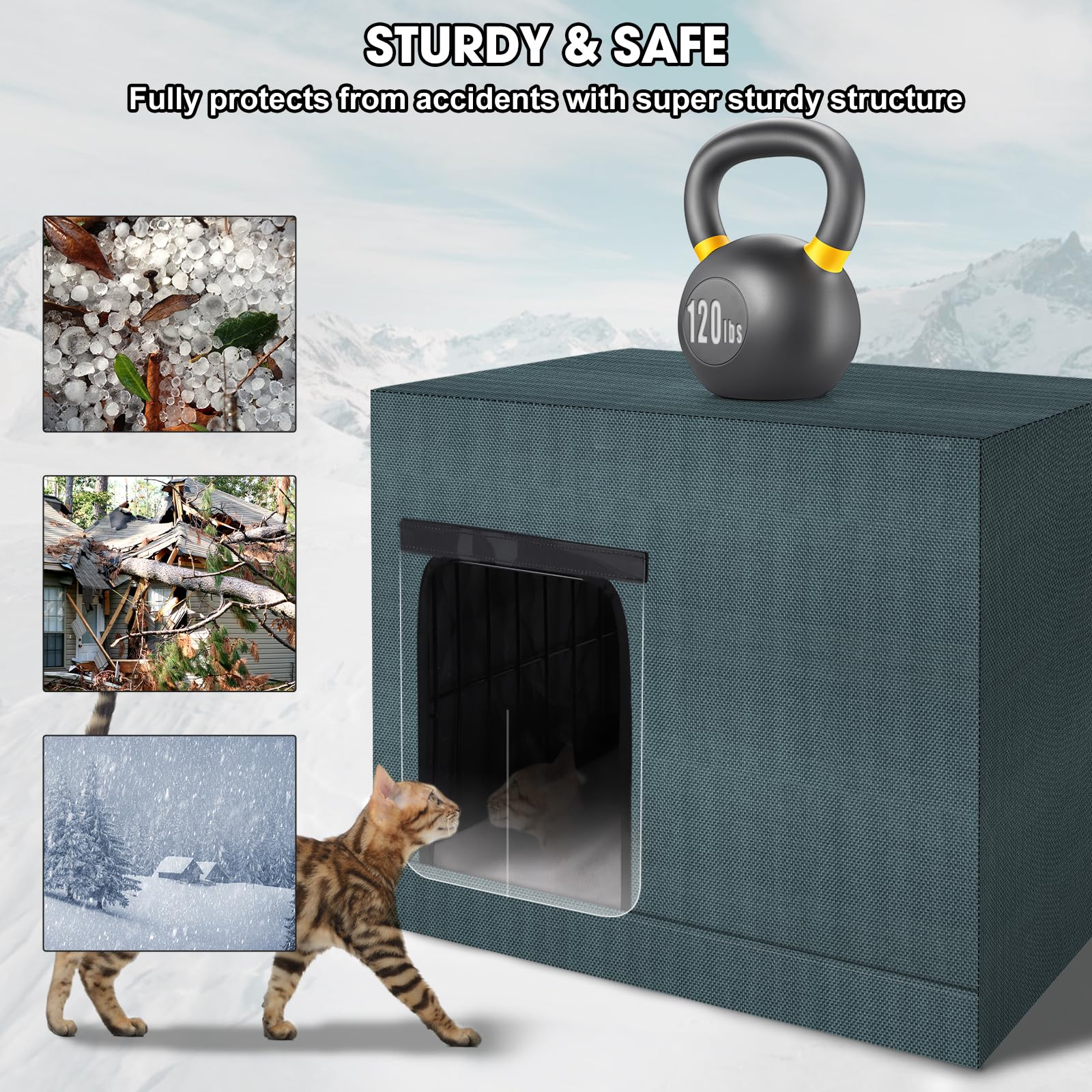 GASUR double-door design offers easy access and rain-blocking flaps
