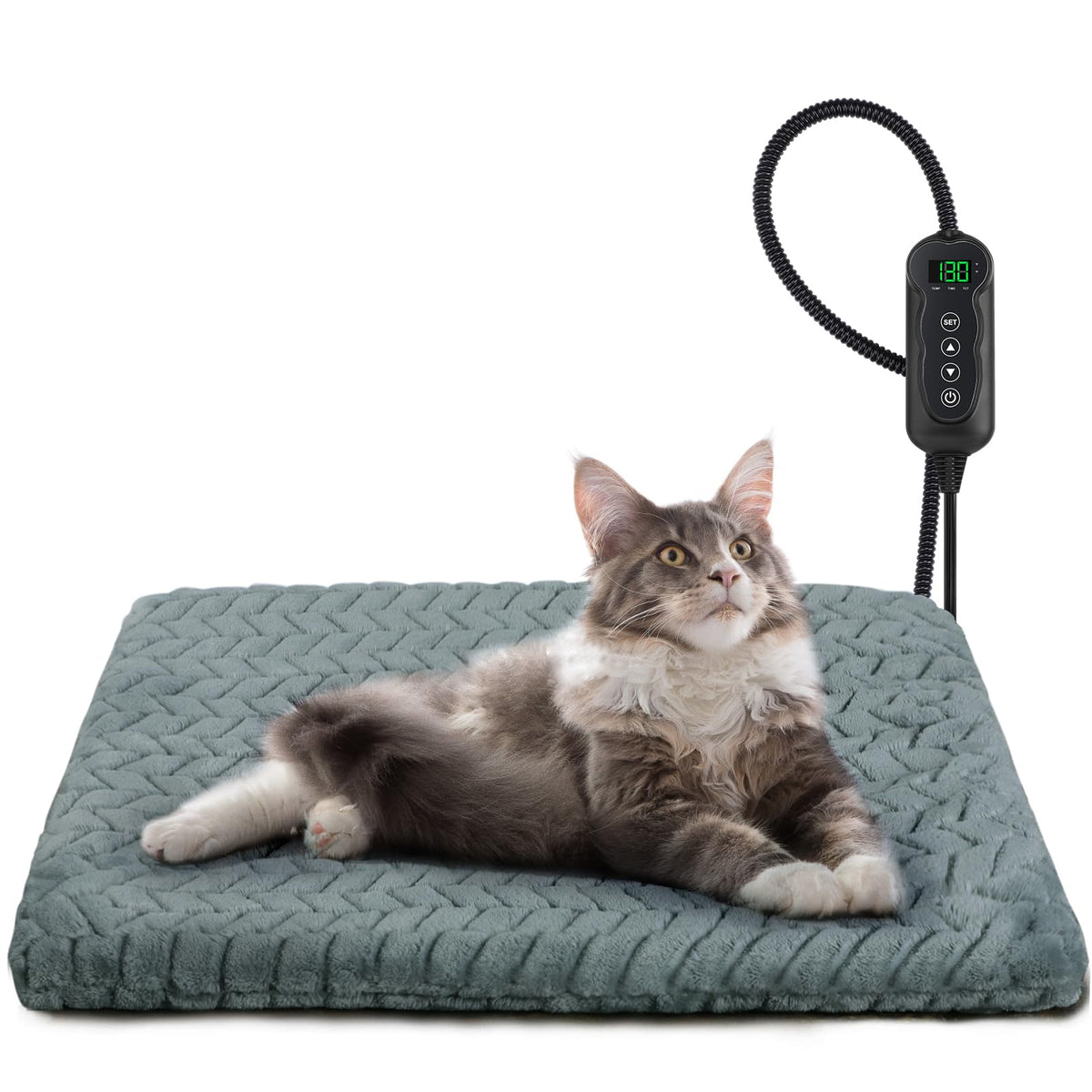 GASUR heated cat bed cover soft velvet close-up for cozy warmth