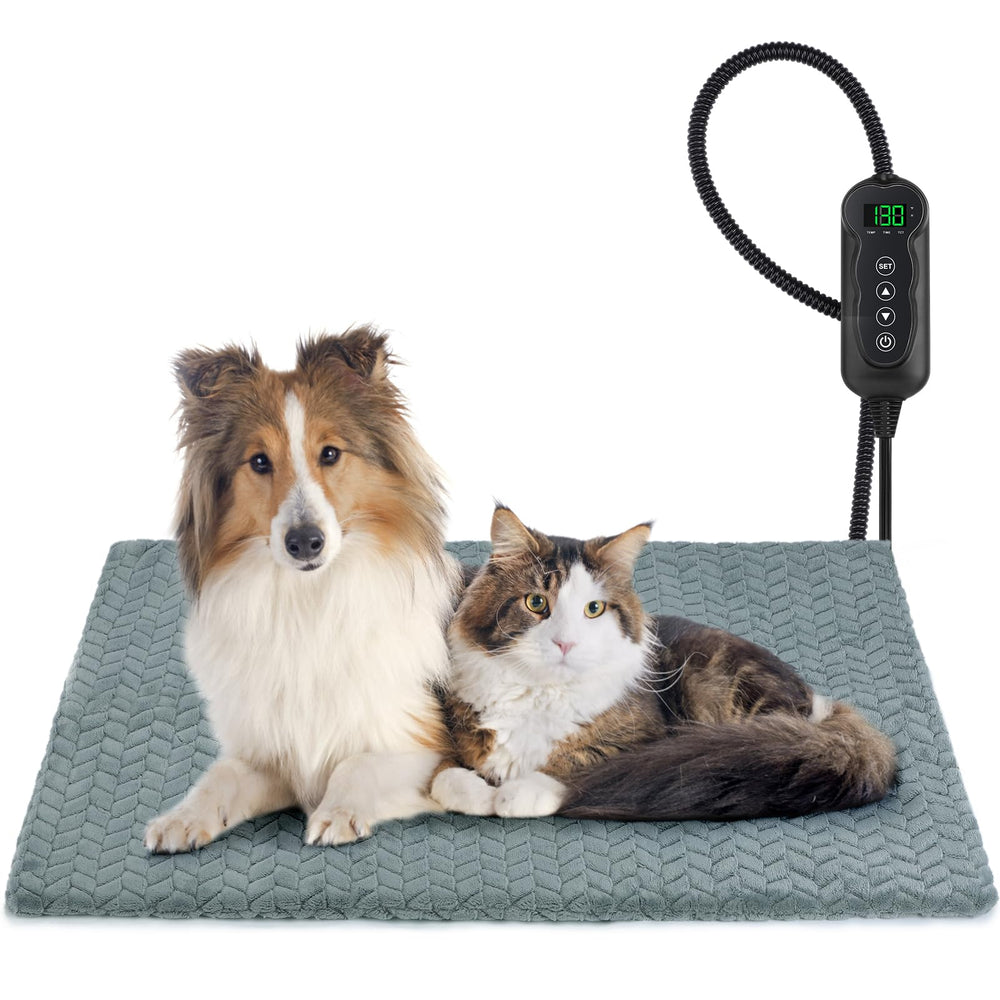 GASUR pet heating pad with soft plush cover delivers cozy warmth.