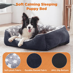 GASUR small dog bed exterior deep blue suede fabric resists stains