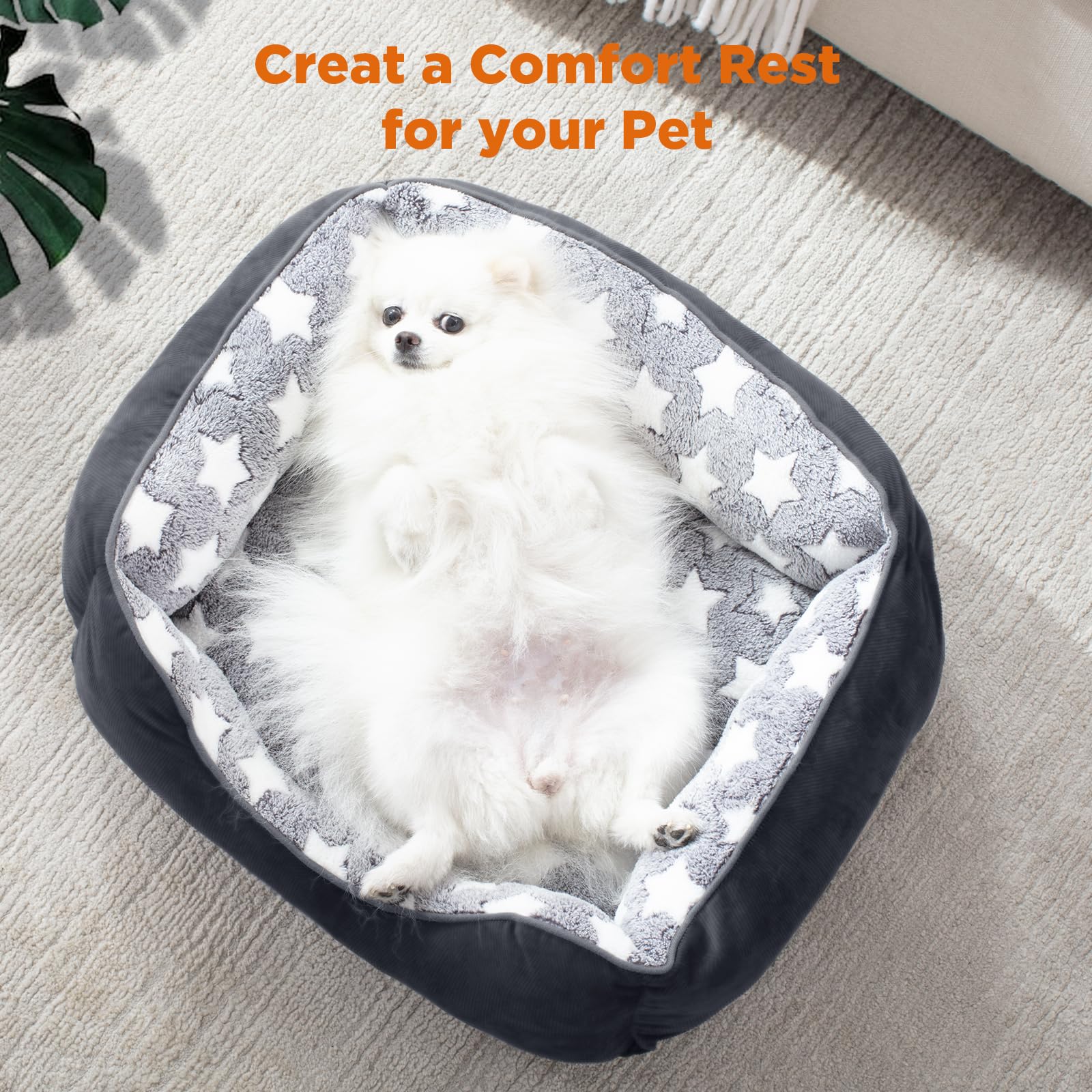 GASUR small bed measures 20x19x6 inches for pets up to 20 lbs