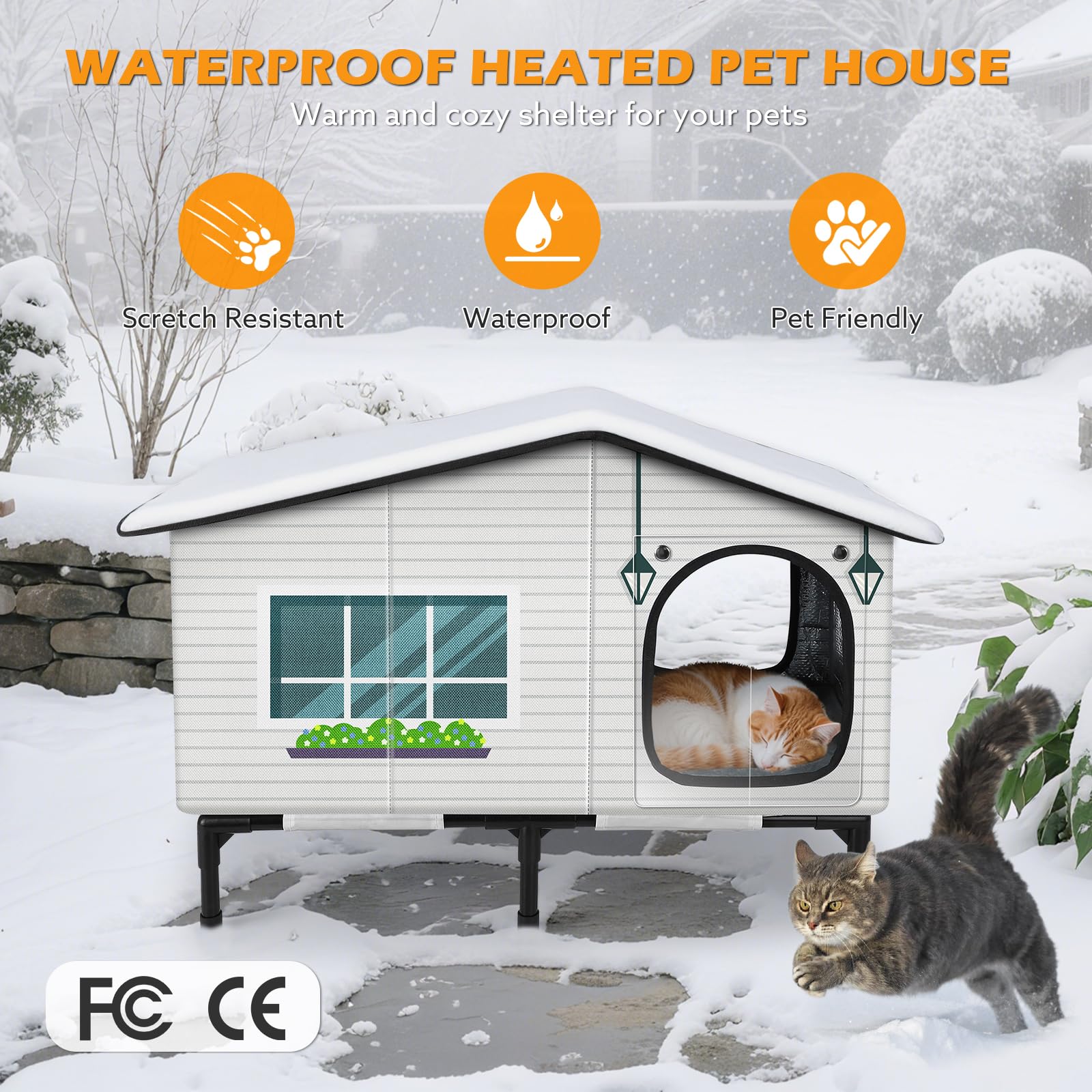 GASUR UL-certified heating pad closeup highlights safe, steady warmth for cats.