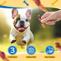 Gazeupon dog treats ingredients display natural chicken and duck with nutrient-rich sweet potato