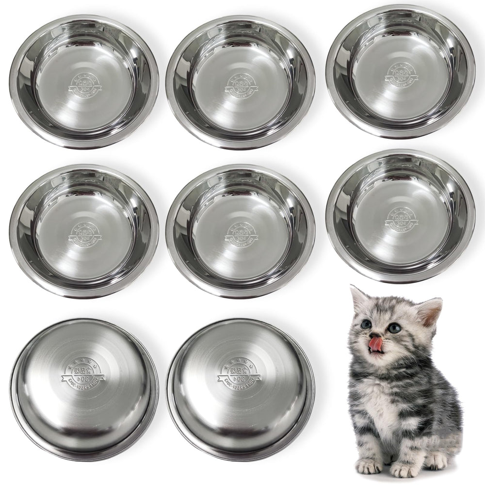 GCVOPTON stainless steel cat bowl whisker-friendly design promotes comfortable meals.